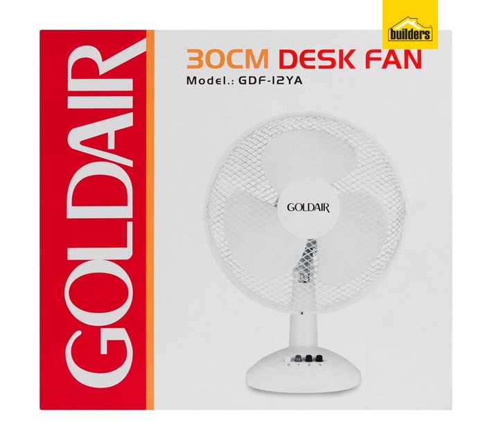 Goldair GDF12Y Oscillating Desk Fan (300mm) Freestanding Fans Fans