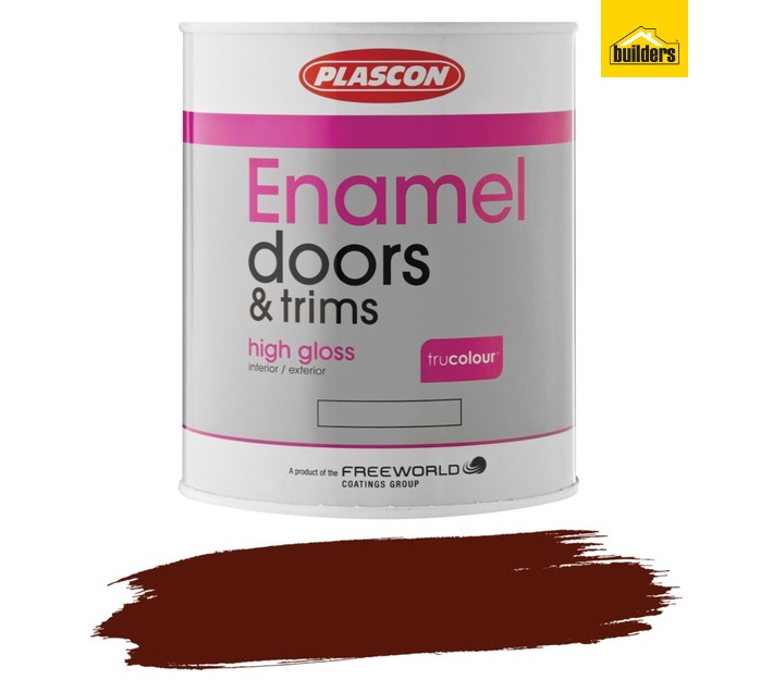 Plascon Enamel Doors and Trims PWD Brown (1L) PWB BROWN Builders